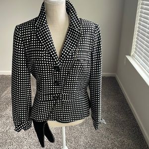 Black and white dots blazer/jacket.